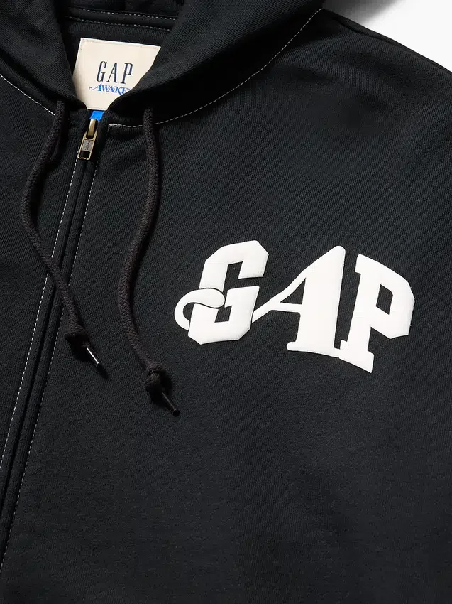 Gap × Awake NY Schwerer Oversize-Hoodie mit Reißverschluss und Logo