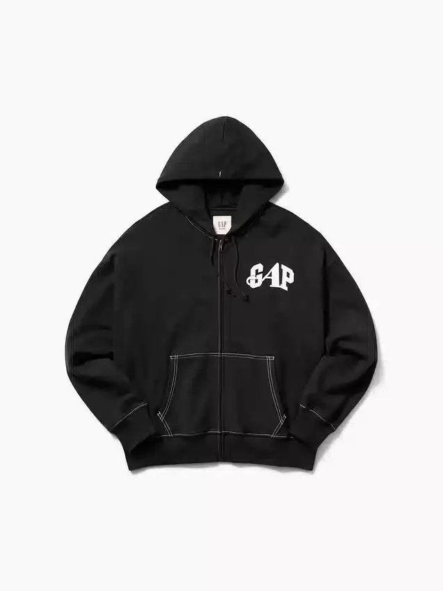 Gap × Awake NY Schwerer Oversize-Hoodie mit Reißverschluss und Logo