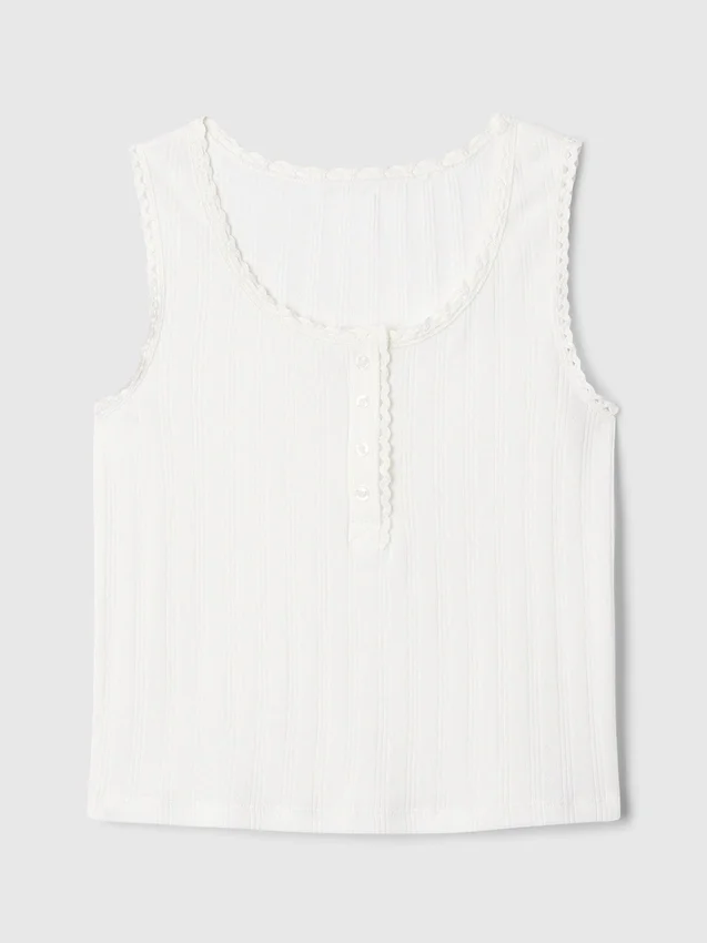 Gap × DôEn Kinder-Pointelle-Tanktop