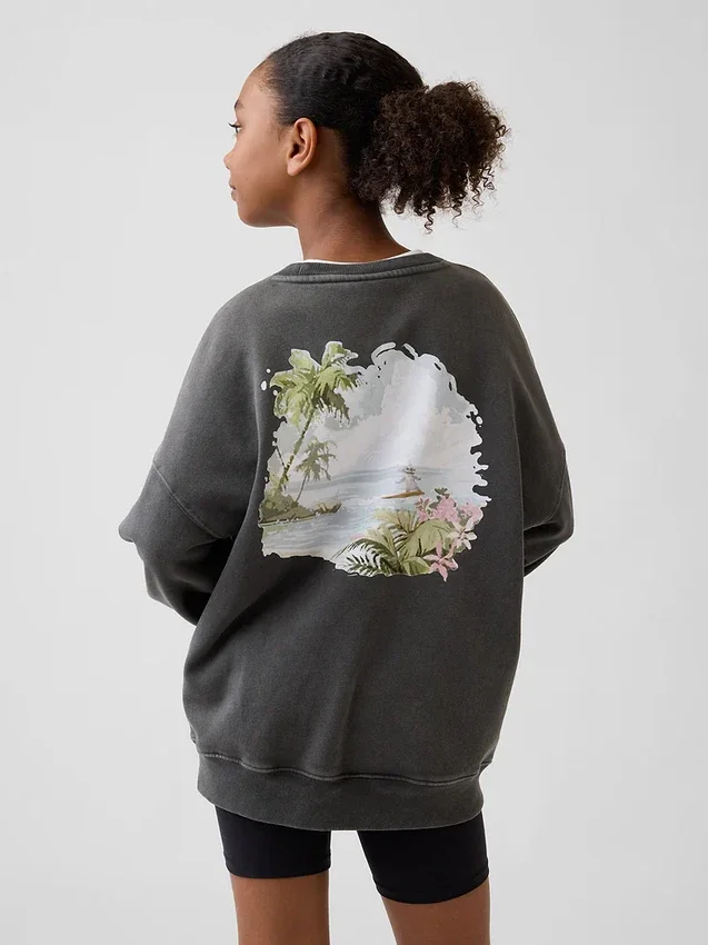 GAP × Disney Kinder-Sweatshirt „Vintagesoft“ in Oversize-Passform