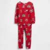 GAP × Disney Kinder- und Baby-Pyjama-Set aus gebürsteter Bio-Baumwolle für die Feiertage