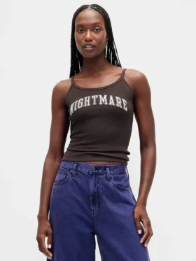 GAP × Disney „Tim Burtons The Nightmare Before Christmas“ Mini-Ripp-Trägeroberteil