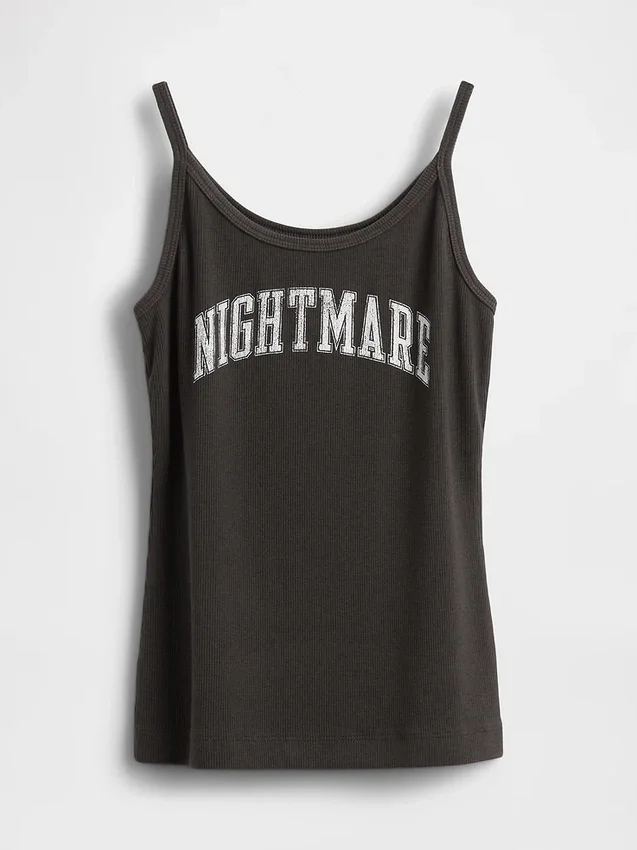 GAP × Disney „Tim Burtons The Nightmare Before Christmas“ Mini-Ripp-Trägeroberteil