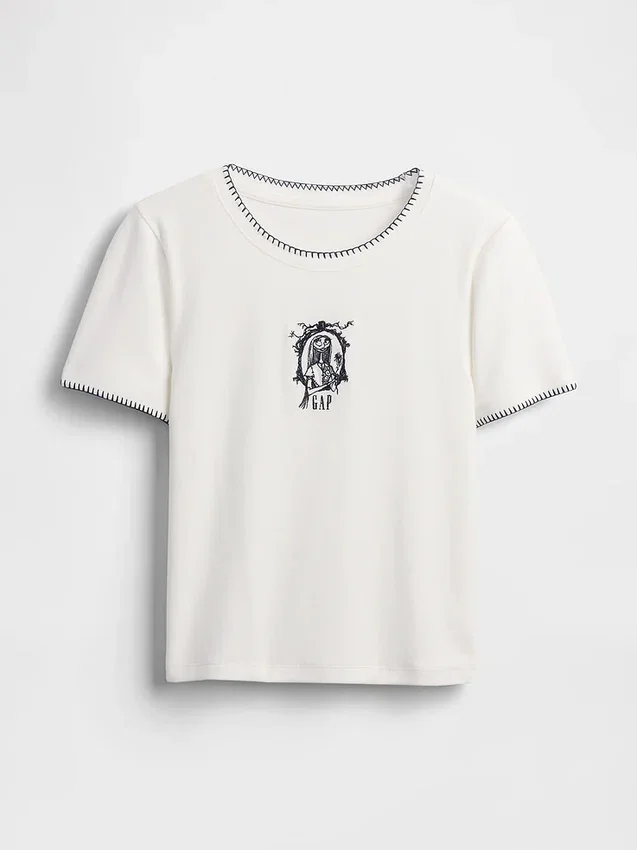 GAP × Disney: Tim Burtons „The Nightmare Before Christmas“ – Modernes, schmal geschnittenes T-Shirt