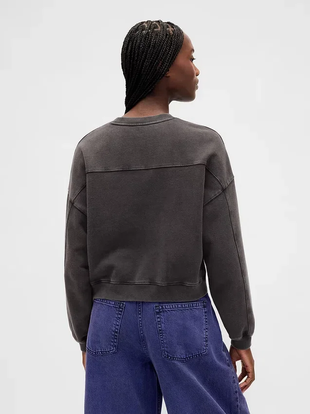 GAP × Disney „Tim Burtons The Nightmare Before Christmas“ – Schweres Sweatshirt mit Totenkopf-Motiv