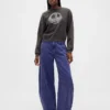 GAP × Disney „Tim Burtons The Nightmare Before Christmas“ – Schweres Sweatshirt mit Totenkopf-Motiv