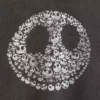 GAP × Disney „Tim Burtons The Nightmare Before Christmas“ – Schweres Sweatshirt mit Totenkopf-Motiv