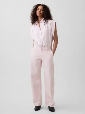 Gap × Hfr Baggy-Jeans im Barrel-Schnitt mit niedriger Leibhöhe in Rosa aus der Kollektion von Nicole Benefield