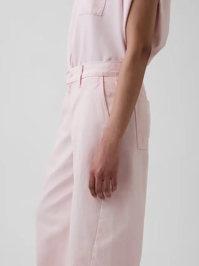 Gap × Hfr Baggy-Jeans im Barrel-Schnitt mit niedriger Leibhöhe in Rosa aus der Kollektion von Nicole Benefield