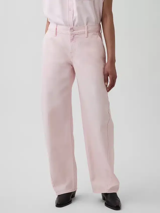 Gap × Hfr Baggy-Jeans im Barrel-Schnitt mit niedriger Leibhöhe in Rosa aus der Kollektion von Nicole Benefield