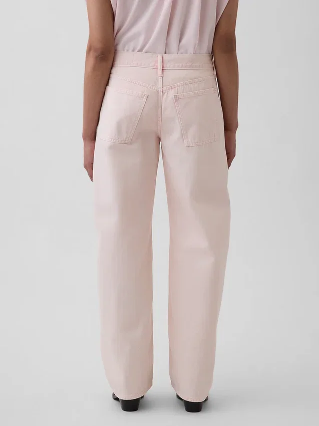Gap × Hfr Baggy-Jeans im Barrel-Schnitt mit niedriger Leibhöhe in Rosa aus der Kollektion von Nicole Benefield