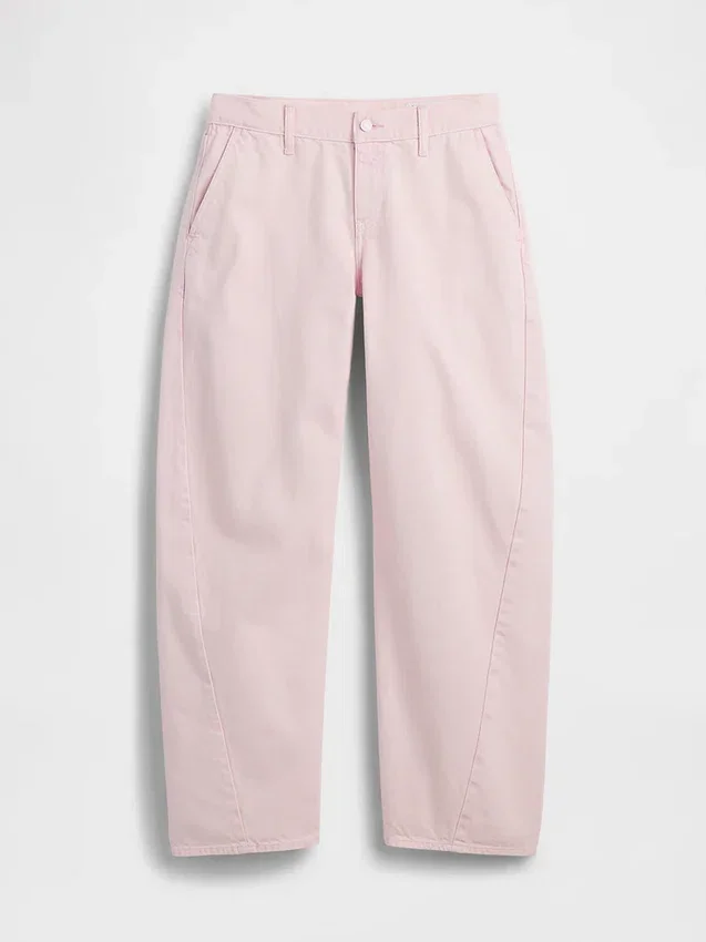 Gap × Hfr Baggy-Jeans im Barrel-Schnitt mit niedriger Leibhöhe in Rosa aus der Kollektion von Nicole Benefield