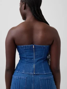 GAP × Hfr Denim-Korsett-Oberteil von Atelier Ndigo