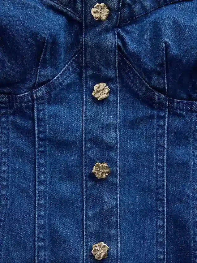 GAP × Hfr Denim-Korsett-Oberteil von Atelier Ndigo