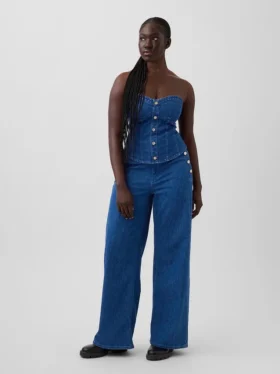 Gap × Hfr High Rise Pintuck Stride Wide-Leg Jeans von Atelier Ndigo