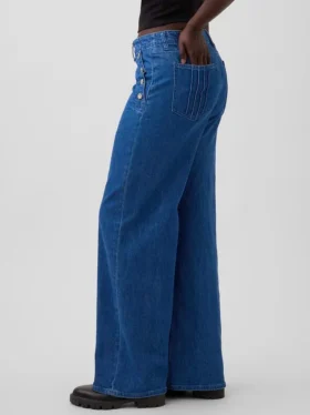 Gap × Hfr High Rise Pintuck Stride Wide-Leg Jeans von Atelier Ndigo