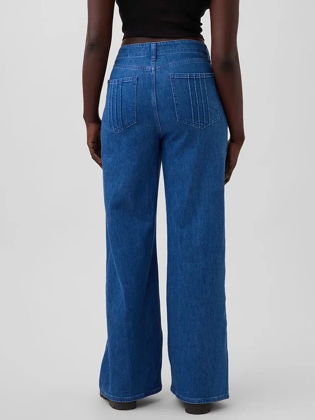 Gap × Hfr High Rise Pintuck Stride Wide-Leg Jeans von Atelier Ndigo