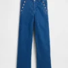 Gap × Hfr High Rise Pintuck Stride Wide-Leg Jeans von Atelier Ndigo