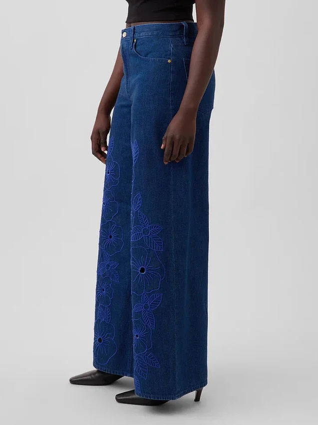 GAP × Hfr Low Slung Floral Extra Baggy Jeans von Atelier Ndigo