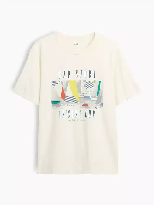 Gap Sport Schweres T-Shirt mit Grafikprint
