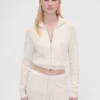 GAP × Summer Fridays CashSoft-Waffelpiqué-Hoodie in verkürzter Passform