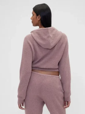GAP × Summer Fridays CashSoft-Waffelpiqué-Hoodie in verkürzter Passform