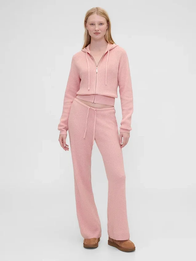 GAP × Summer Fridays CashSoft-Waffelpiqué-Hoodie in verkürzter Passform