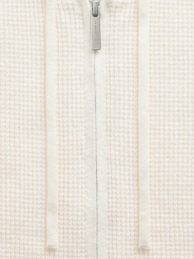GAP × Summer Fridays CashSoft-Waffelpiqué-Hoodie in verkürzter Passform