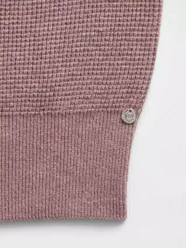 GAP × Summer Fridays CashSoft-Waffelpiqué-Hoodie in verkürzter Passform
