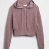 GAP × Summer Fridays CashSoft-Waffelpiqué-Hoodie in verkürzter Passform