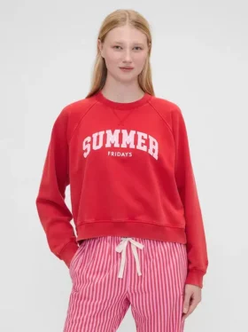 Gap × Summer Fridays Oversized-Raglan-Sweatshirt mit Gap Logo