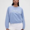 Gap × Summer Fridays Oversized-Raglan-Sweatshirt mit Gap Logo