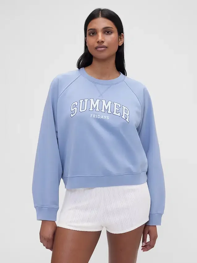 Gap × Summer Fridays Oversized-Raglan-Sweatshirt mit Gap Logo