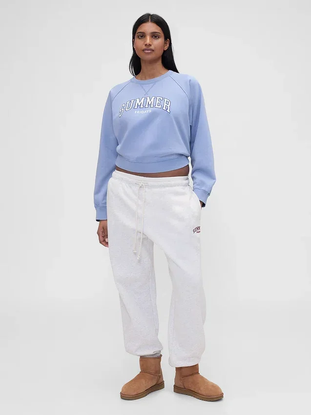 Gap × Summer Fridays Oversized-Raglan-Sweatshirt mit Gap Logo