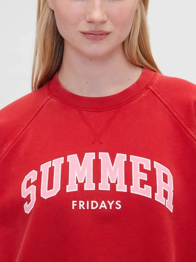 Gap × Summer Fridays Oversized-Raglan-Sweatshirt mit Gap Logo