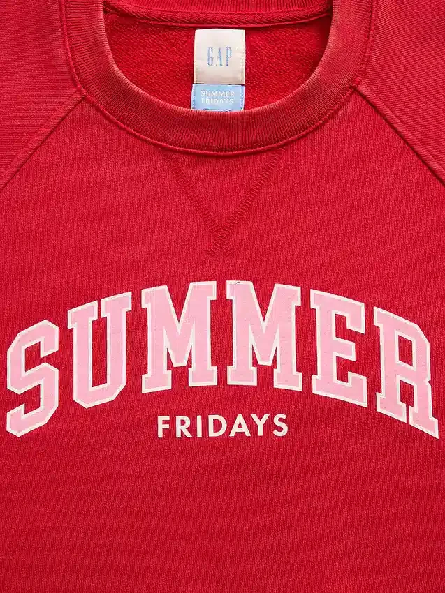 Gap × Summer Fridays Oversized-Raglan-Sweatshirt mit Gap Logo
