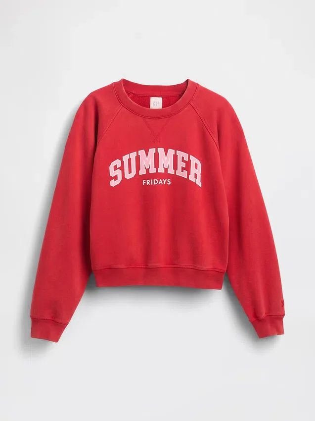 Gap × Summer Fridays Oversized-Raglan-Sweatshirt mit Gap Logo