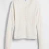 Gap × Summer Fridays Pointelle-Henley-Pyjama-Oberteil