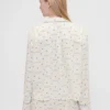GAP × Summer Fridays Pyjama-Hemd aus Flanell mit Punktmuster in lockerer Passform