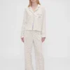 GAP × Summer Fridays Pyjama-Hemd aus Flanell mit Punktmuster in lockerer Passform