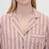 GAP × Summer Fridays Pyjama-Hemd aus Flanell mit Streifen in lockerer Passform