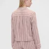 GAP × Summer Fridays Pyjama-Hemd aus Flanell mit Streifen in lockerer Passform