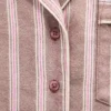 GAP × Summer Fridays Pyjama-Hemd aus Flanell mit Streifen in lockerer Passform
