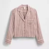 GAP × Summer Fridays Pyjama-Hemd aus Flanell mit Streifen in lockerer Passform
