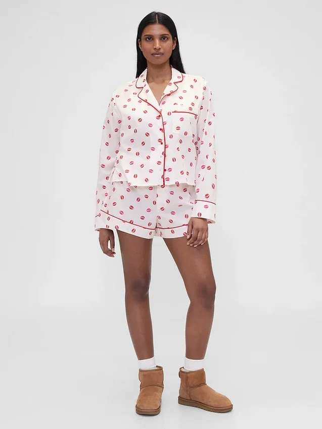 GAP × Summer Fridays Pyjama-Hemd aus Popeline mit lockerer Passform