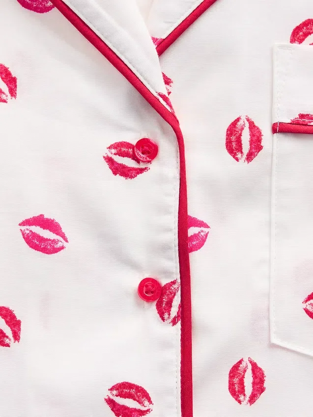 GAP × Summer Fridays Pyjama-Hemd aus Popeline mit lockerer Passform