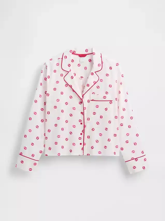 GAP × Summer Fridays Pyjama-Hemd aus Popeline mit lockerer Passform
