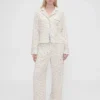 Gap × Summer Fridays Pyjama-Hose aus locker sitzendem Flanell mit Punktmuster