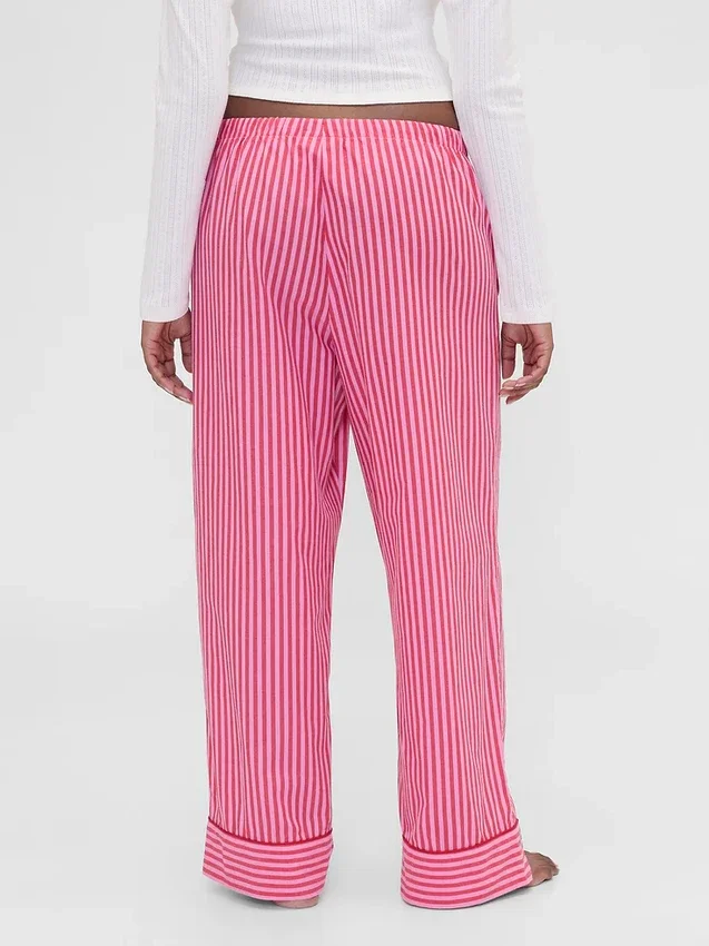 GAP × Summer Fridays Pyjama-Hose aus lockerem Popeline mit Streifen
