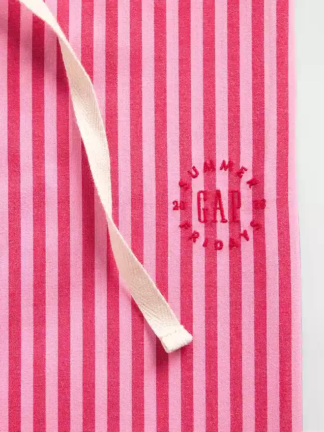 GAP × Summer Fridays Pyjama-Hose aus lockerem Popeline mit Streifen